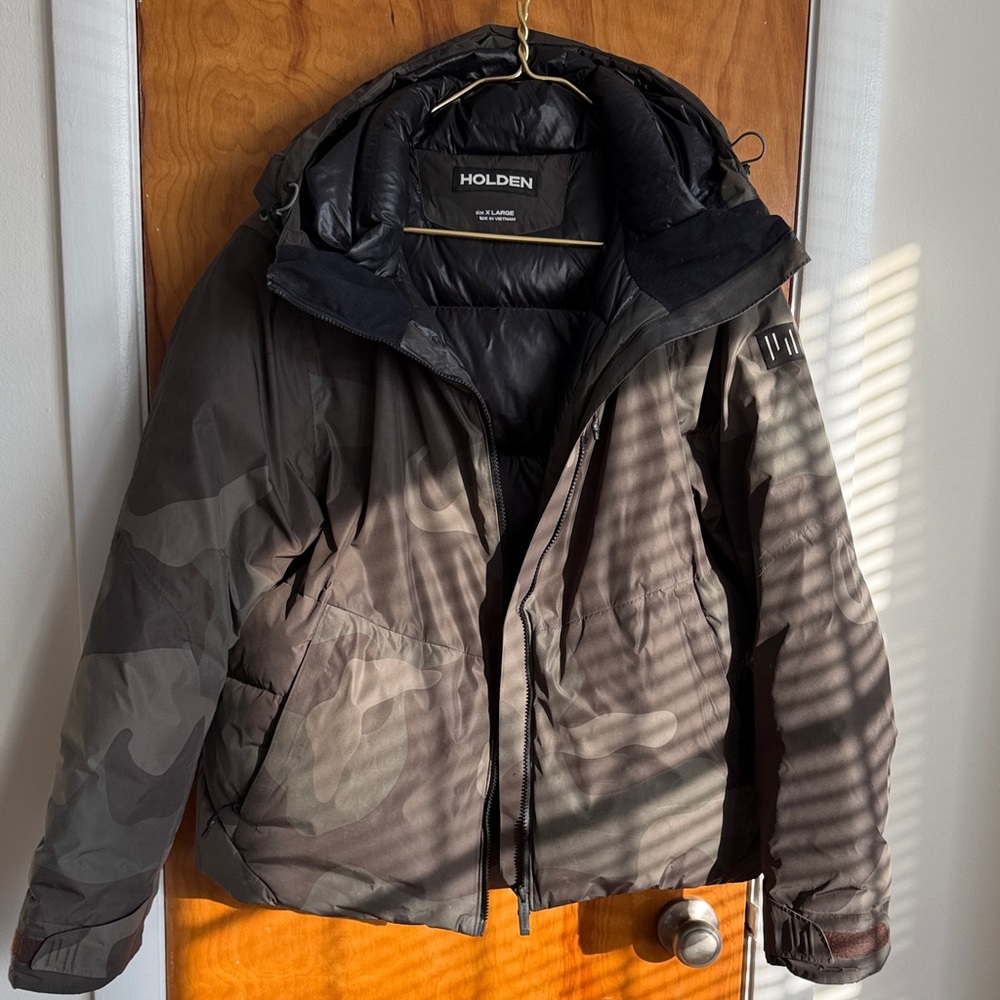 Holden Men's Brown and Green Puffer Jacket XL